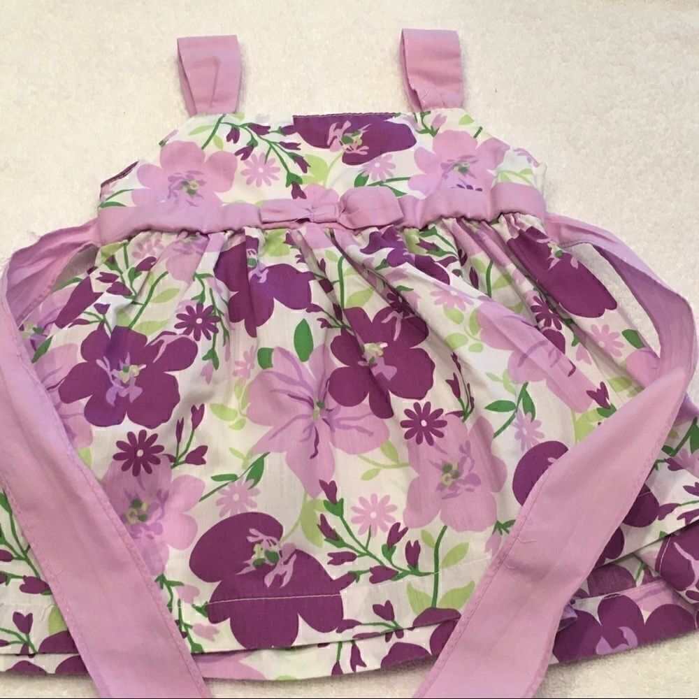 Kidgets purple green babydoll dress size 24 months